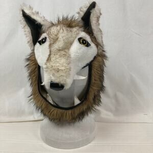 Teetot and Co Werewolf Furry Mask Costume Childrens 3+ Faux Fur Lined Halloween